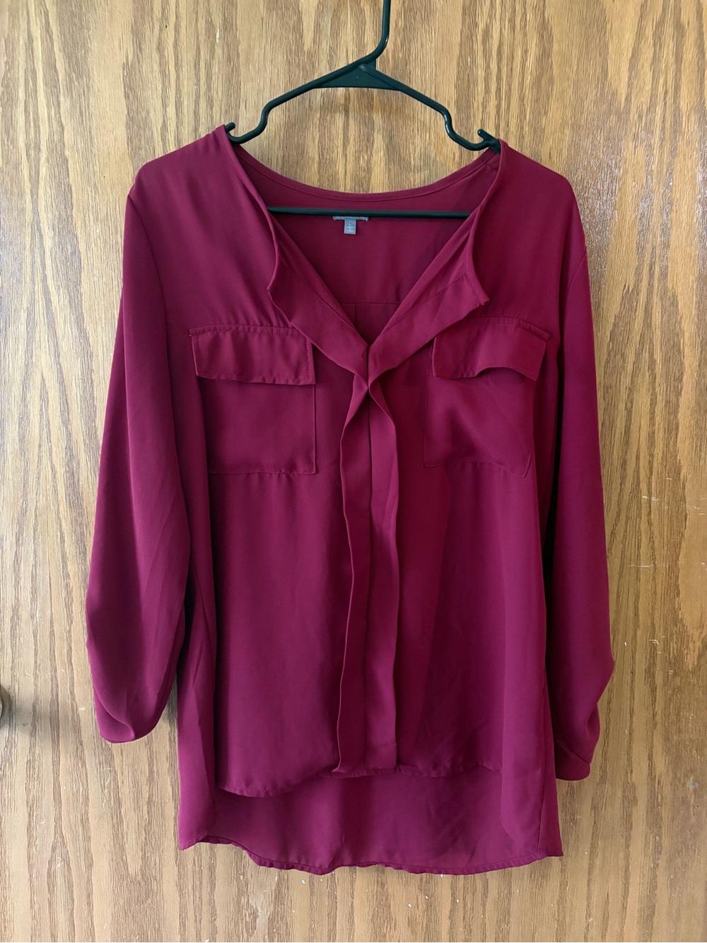 Charlotte Russe Burgundy button Blouse